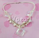Discount pearl crystal charm necklace