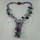 Discount fashion rainbow fluorite necklace