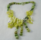 Discount peridot jade flower necklace