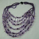 multi strands amethyst necklace