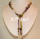 pearl and gemstone necklace under $ 15