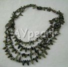 black agate and glitter stone necklace