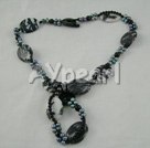 black pearl and black agate and zebra stone sets under $ 20