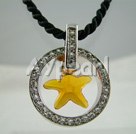 austrian crystal starfish pendant