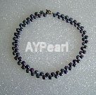 7-8mm black pearl necklace