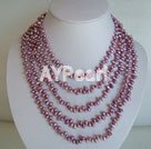 5-6mm multi strands pearl necklace