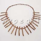 Discount pearl and golden sponge coral necklace