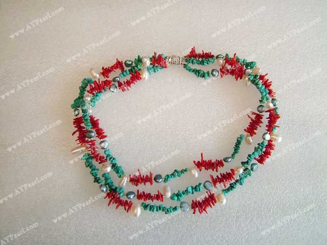 coral and turquoise necklace