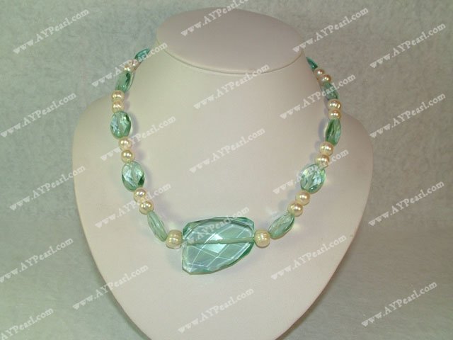 pearl and blue quartz necklace
