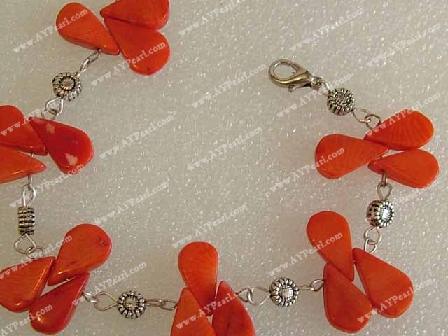 Handmade coral bracelet