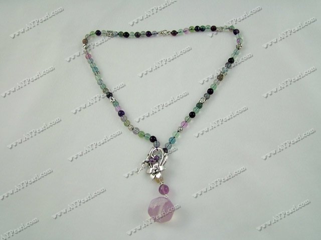 rainbow fluorite necklace