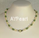 pearl and aventurine necklace