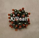 Handmade pearl coral finger ring