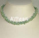 5-6mm aquamarine chips necklace