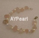 pearl and rose quartz bracelet