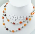 Discount fashion agate necklace