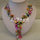 multi color shell charm necklace under $12