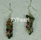 Discount seven colored jade earrings