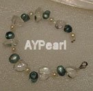 Handmade pearl crystal necklace