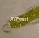 7 inches peridot multi strand bracelet