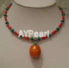 Discount coral and turquoise choker necklace