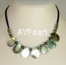 shell and seven colored jade necklace