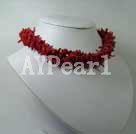coral and turquoise strand necklace