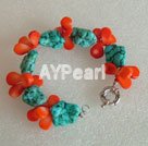 Discount koraal en turkoois armband