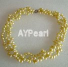 Discount 6-7mm dyed pearl necklace