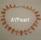 fashion cherry quartz necklace