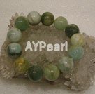 14mm aquamarine chips beaded bracelet