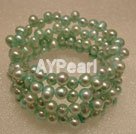 5-6mm dyed pearl bracelet
