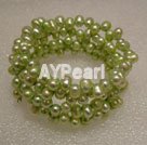 5-6mm dyed pearl strand bracelet