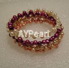 5-6mm dyed pearl bracelet