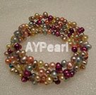 5-6mm dyed pearl bracelet