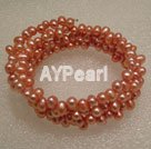 5-6mm dyed pearl bracelet