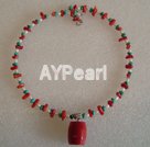 coral and turquoise necklace