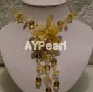 Handmade citrine necklace