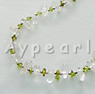 crystal and peridot necklace