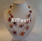 Discount crystal and agate necklace