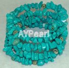 7-8mm multi strand turquoise bracelet