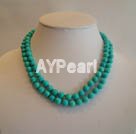 10mm turquoise beaded necklace Under $ 30