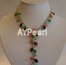Handmade multicolor crystal necklace