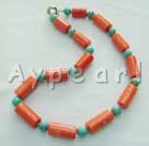 Hademade turquoise coral necklace