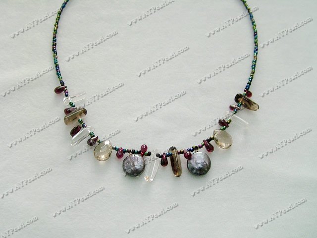 fashion pearl crytal necklace