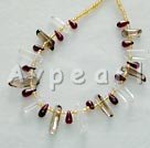 Discount garnet and crystal necklace