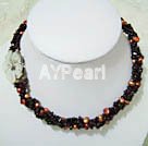 pearl and garnet necklace under $12