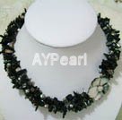 pearl and black agate necklace under $ 20