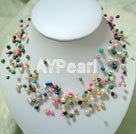 Discount dyed pearl necklace