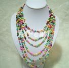 Discount multi strand dyed pearl necklace